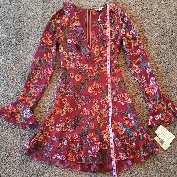 For Love & Lemons Dress Size S Gracie Mini Floral Flutter Flare Ruffle Silk  NEW is available for purchase on au PAY Market - Imported Goods Online  Store Co.Ltd. | au PAY